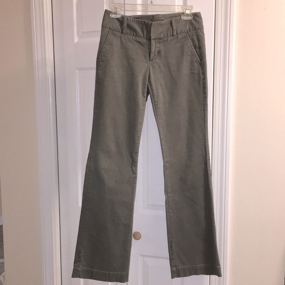 Express Army green low rise trousers w pockets - Sz 0